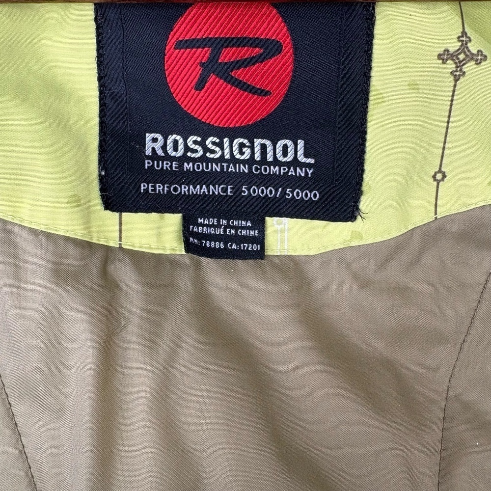 Women's Rossignol Lime Multilogo Hooded Ski/Snowboard Jacket Size L - Picture 8 of 15